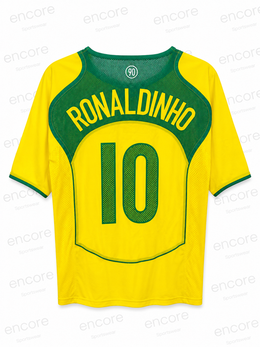 Brazil 2004 Total 90 Reissue Jersey XL #Ronaldinho10
