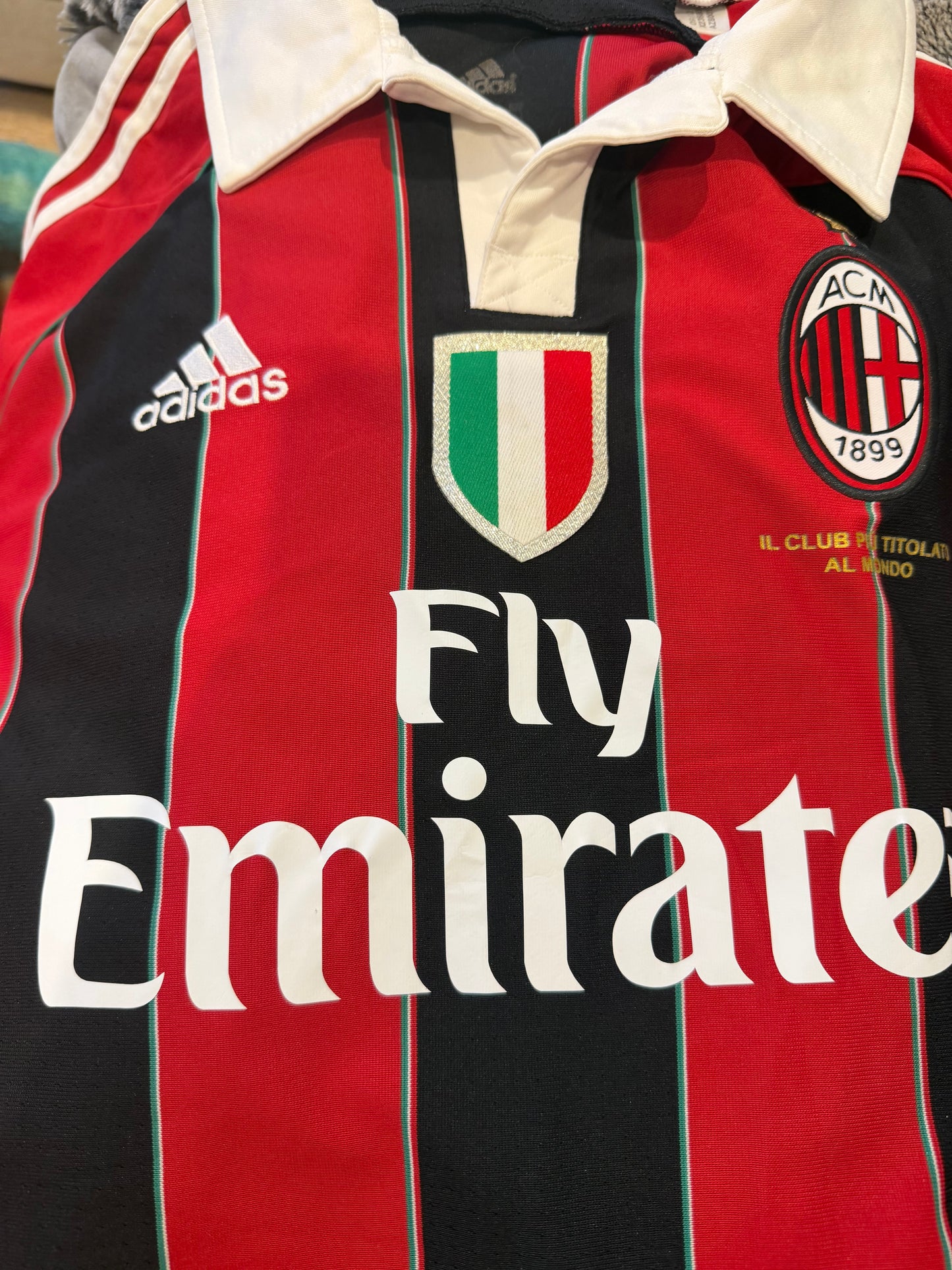 Adidas AC Milan 2011/12 Home Jersey – #45 Balotelli (Serie A Edition)- L