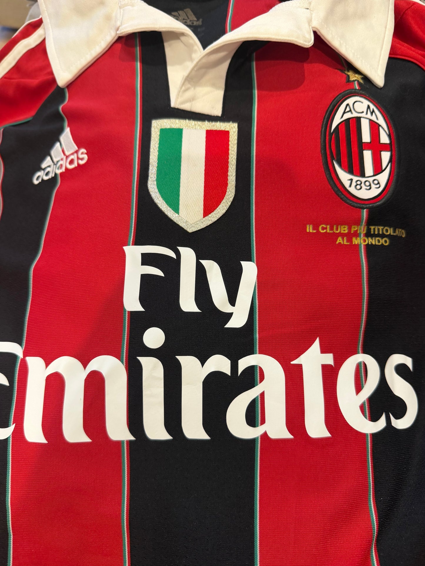 Adidas AC Milan 2011/12 Home Jersey – #45 Balotelli (Serie A Edition)- L