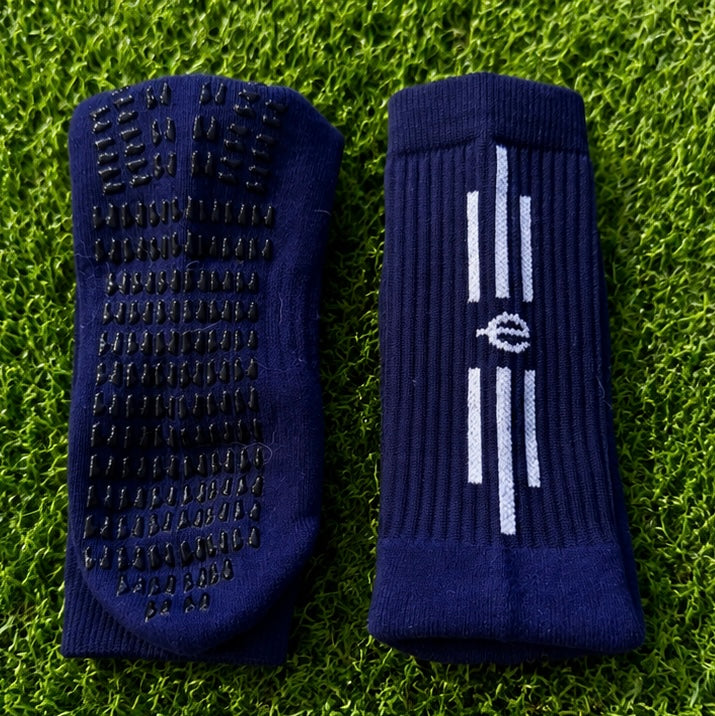 Navy Blue Grip socks